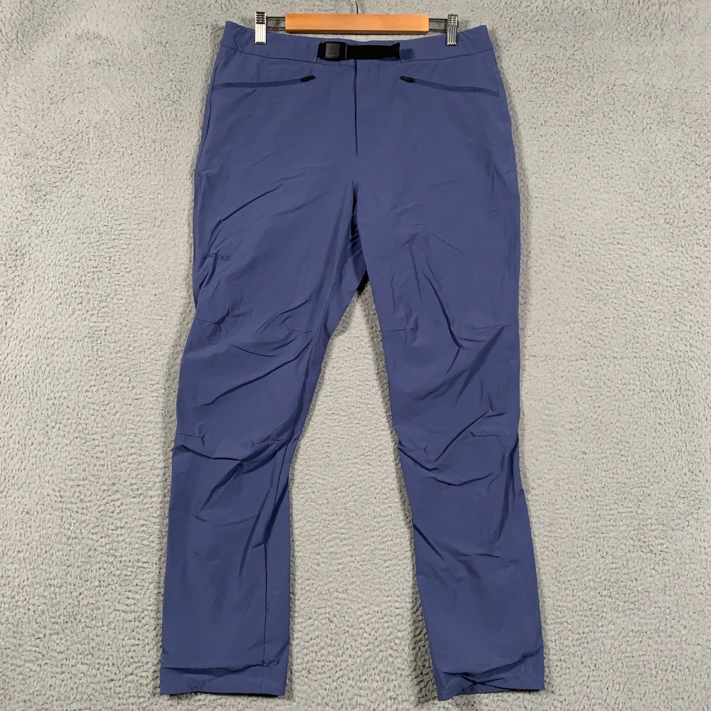 Marmot Mountain Active Pants Women 12 Blue Hiking Technical Outdoor Lightweight